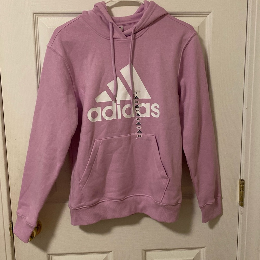Light purple/pink pullover Adidas hoodie